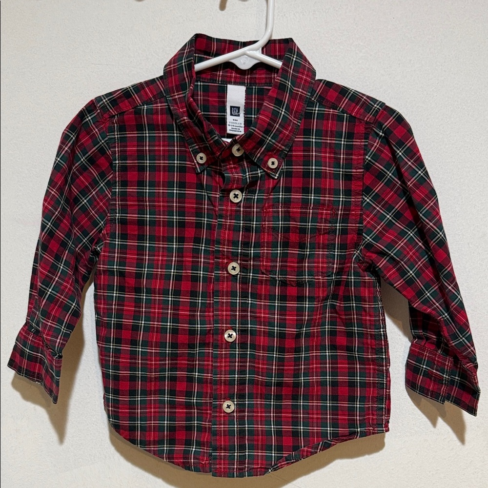 Gap Plaid Button-Up Kids Shirt